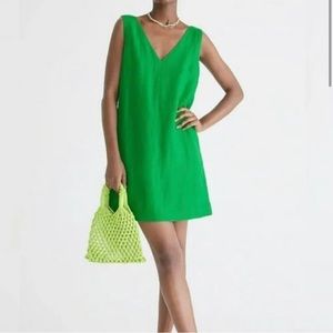 NWT size S J. Crew Maxine V-neck shift dress in linen